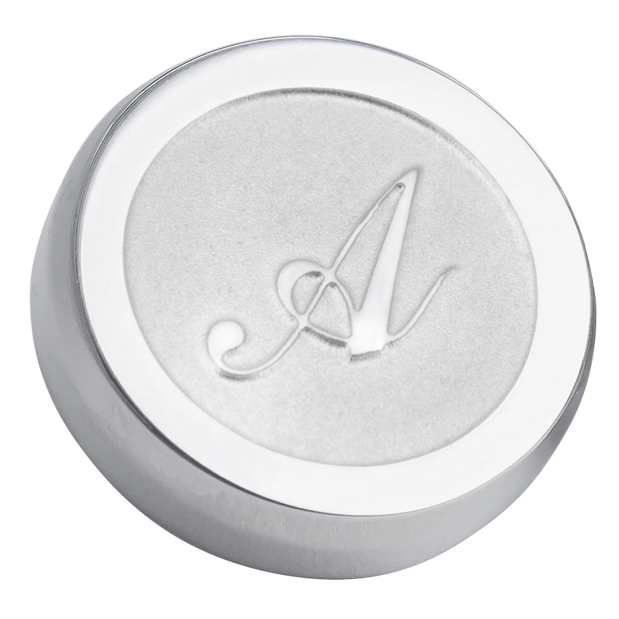 Lapel with Clip-on Monogram Etched Silver Button Covers