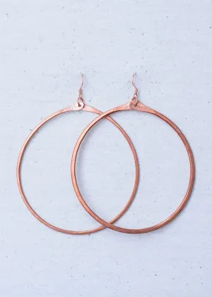 Large Copper Hoop Earrings