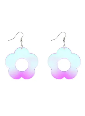 Large Flower Charm Earrings