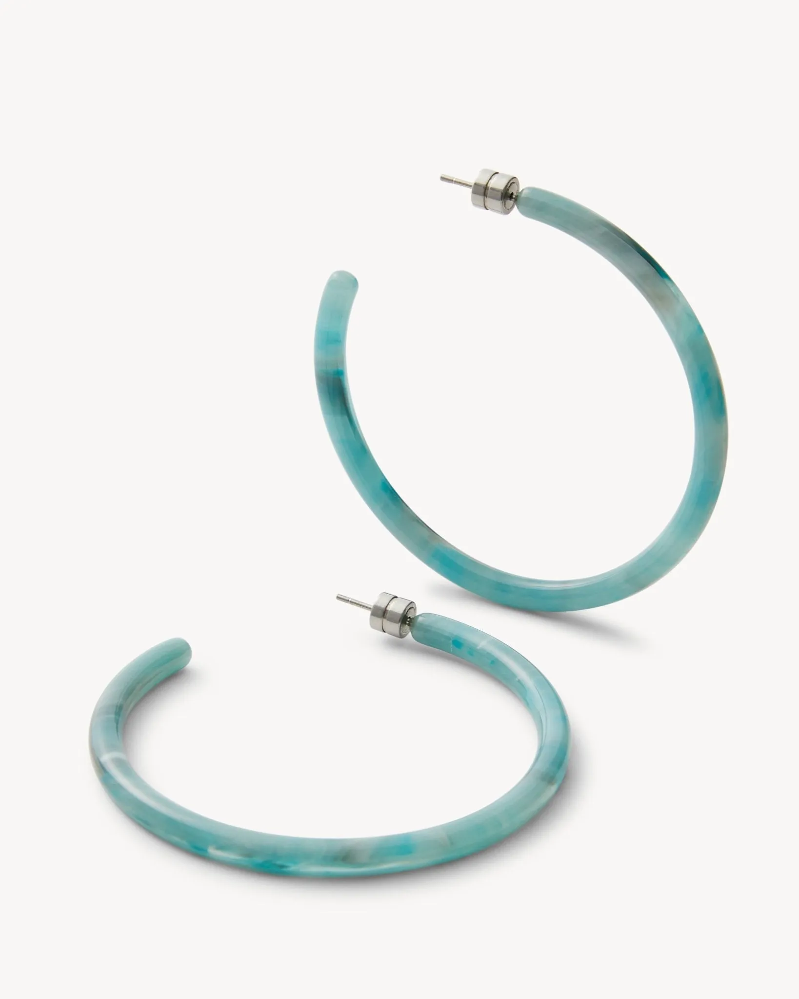 Large Hoops in Jadeite