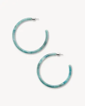 Large Hoops in Jadeite