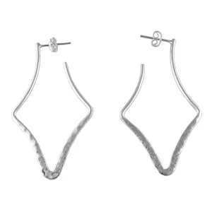 Large Silver Hoop Earrings