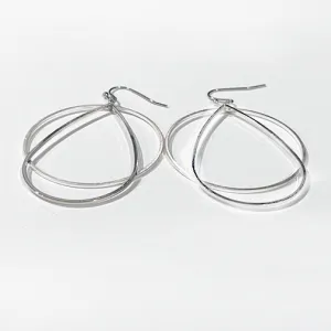 Layered Circle Lightweight Drop Earrings (SILVER OR GOLD)