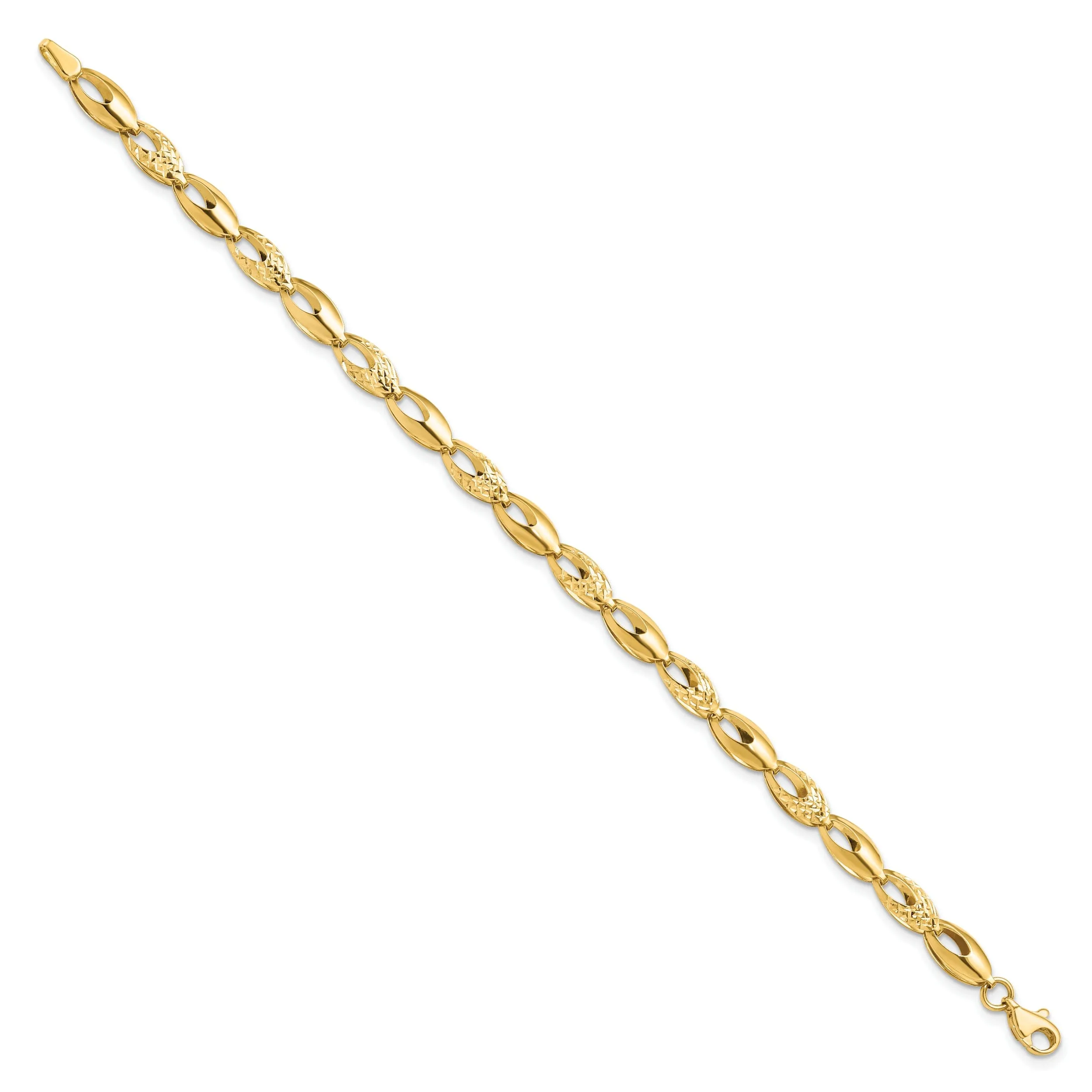 Leslie 14k Yellow Gold Polished D.C Bracelet