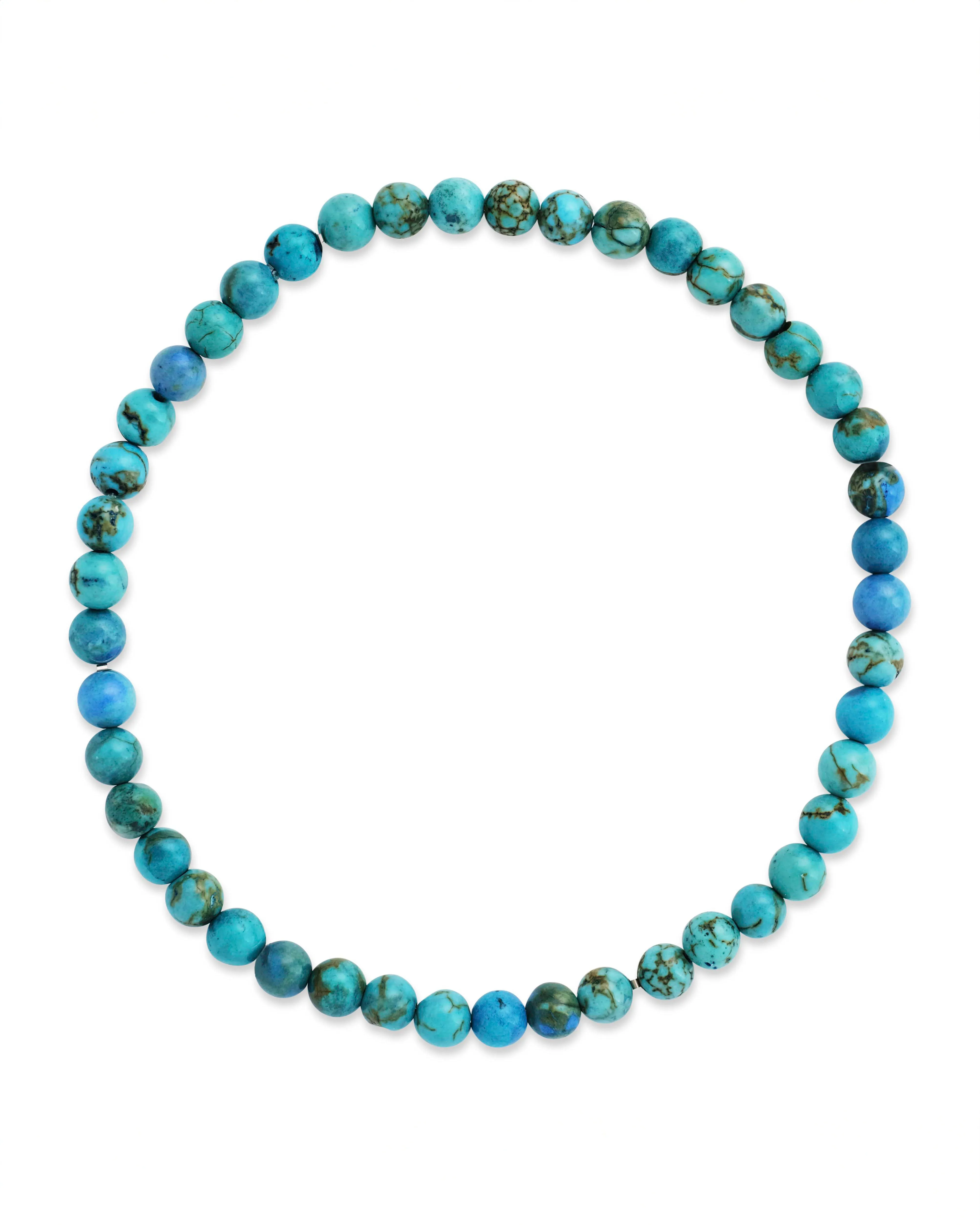 Light Turquoise Beaded Stretch Bracelet