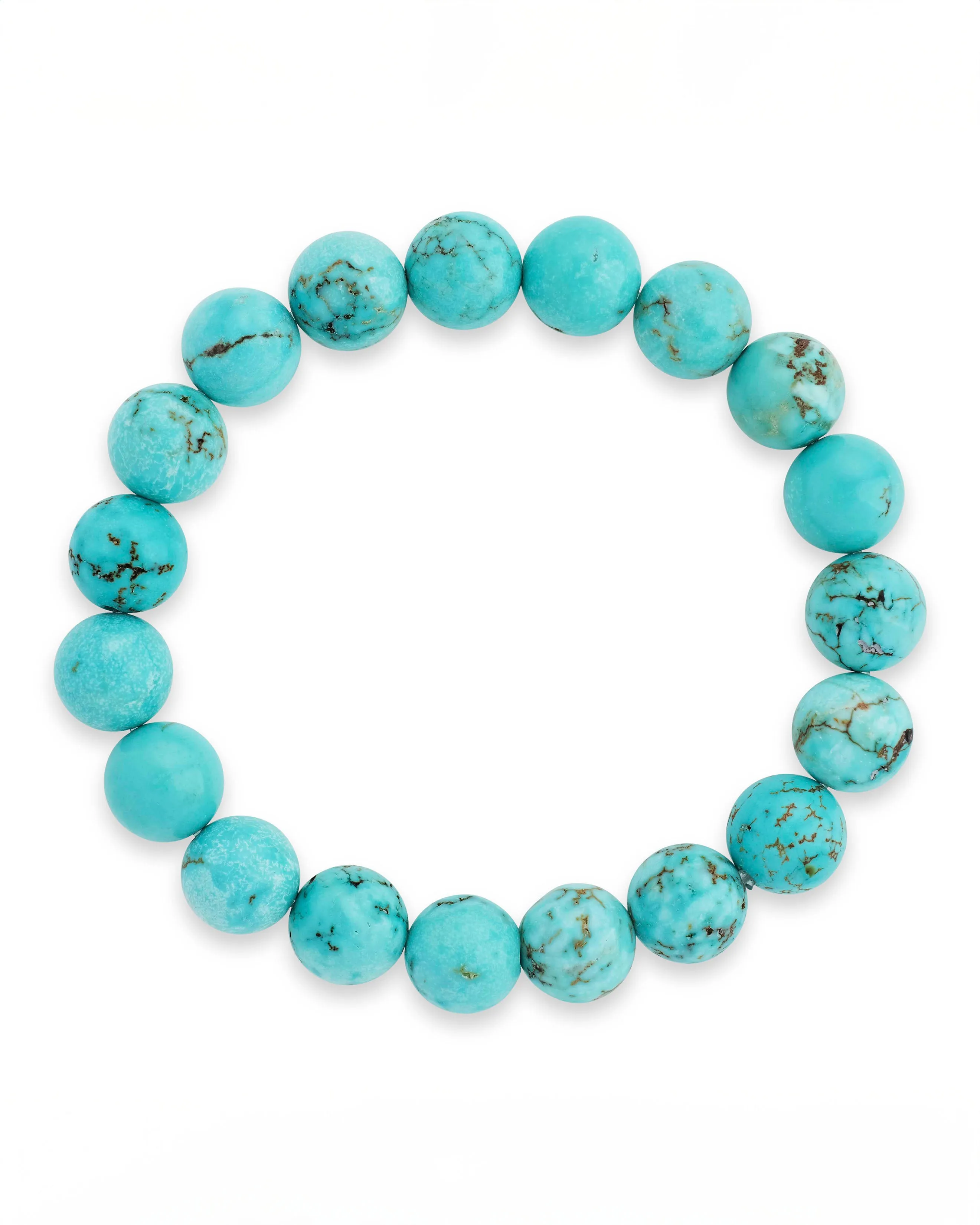 Light Turquoise Beaded Stretch Bracelet