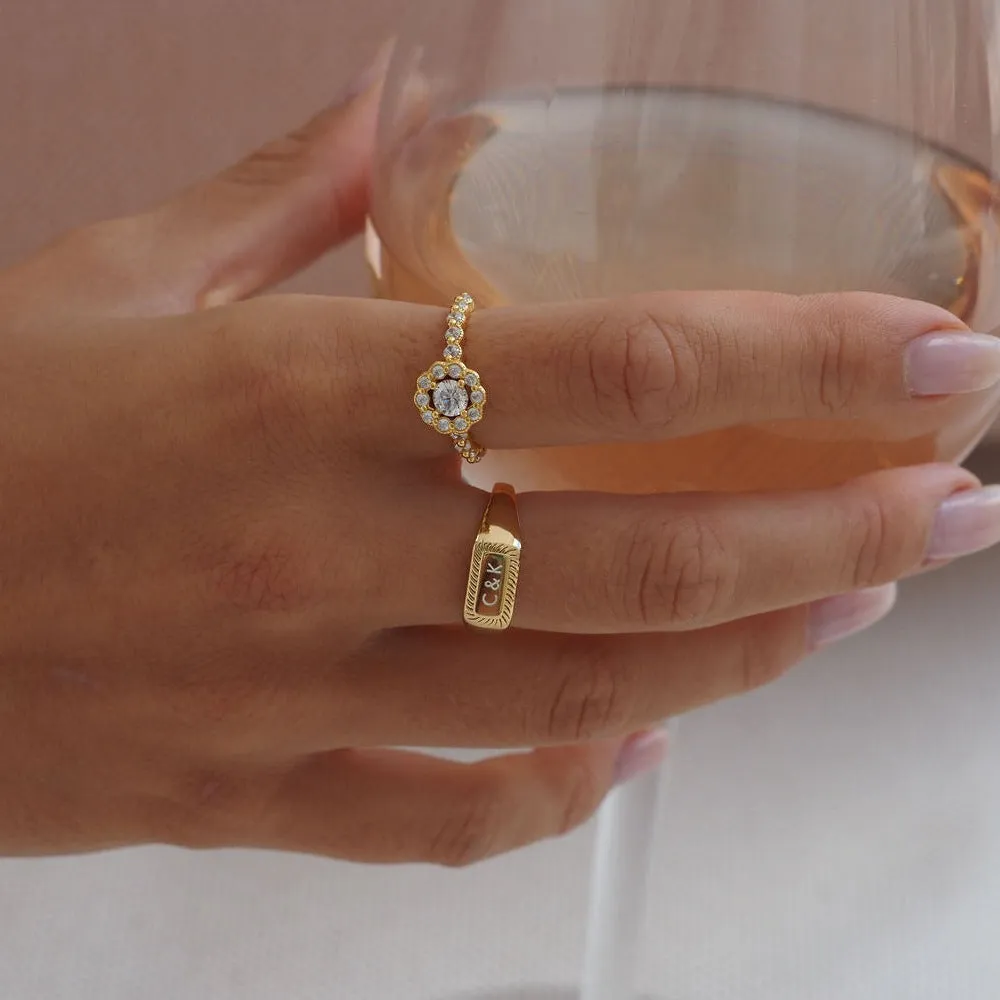 Maya Diamond Ring in Gold