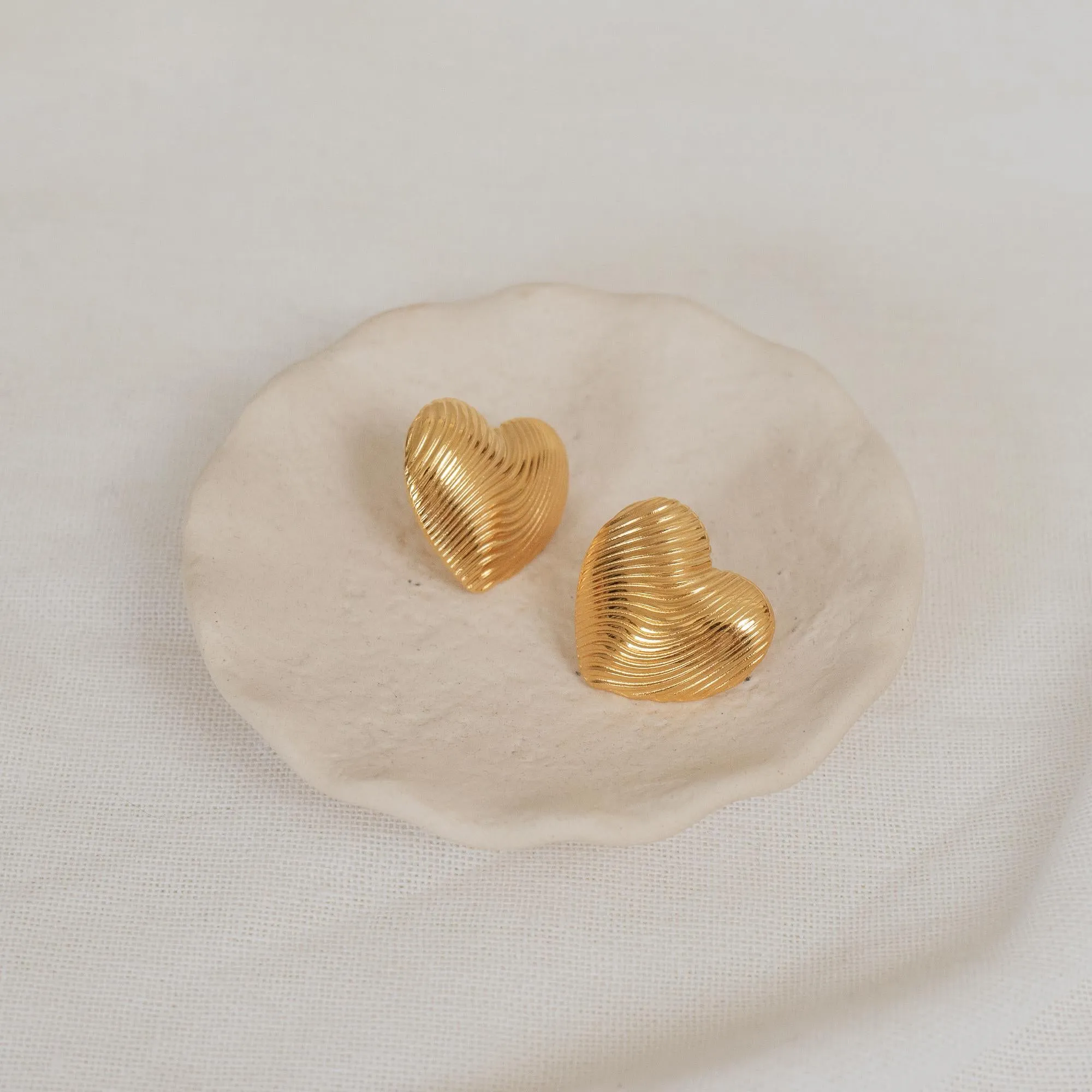 Medium GOLD HEART earrings