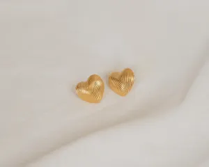 Medium GOLD HEART earrings