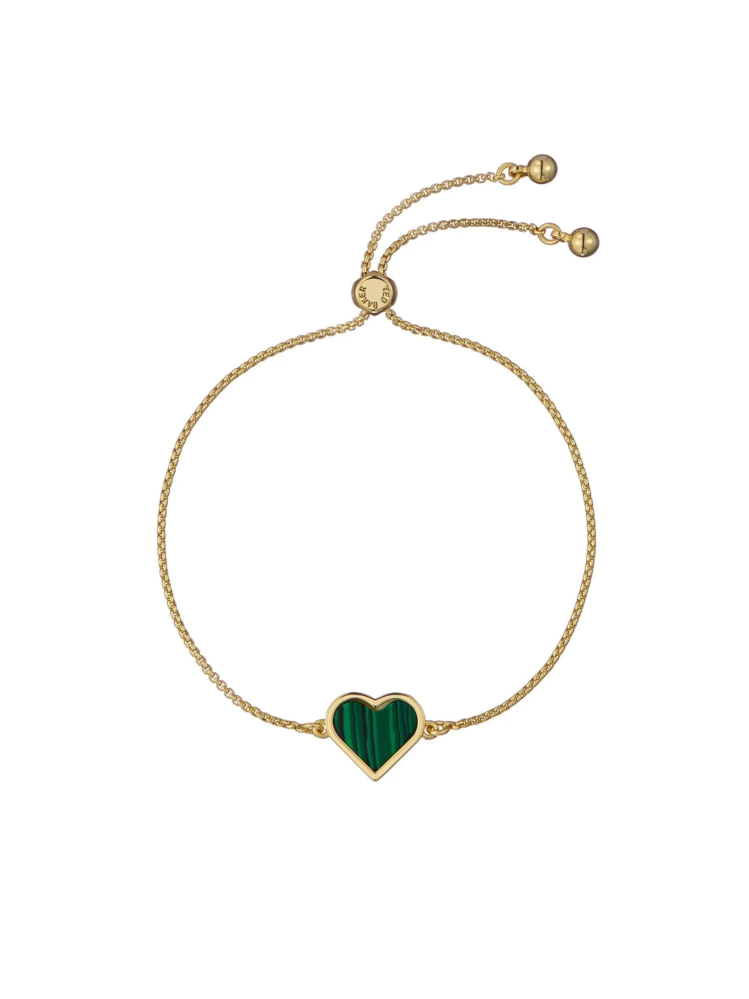 Morele Monogram Heart Adjustable Bracelet Gold