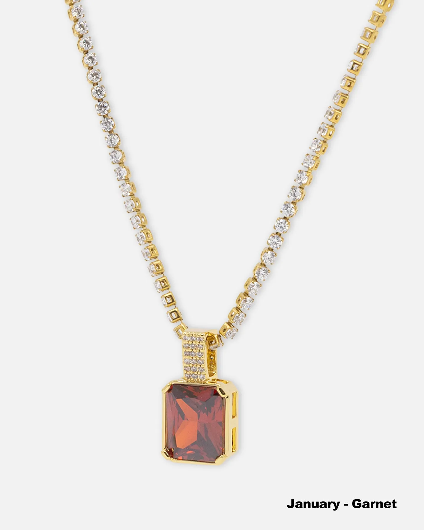 NXS Birthstone Pendant Iced Multi