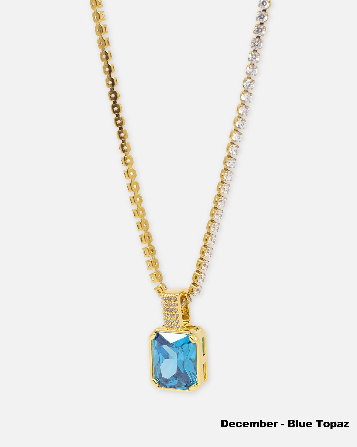 NXS Birthstone Pendant Iced Multi