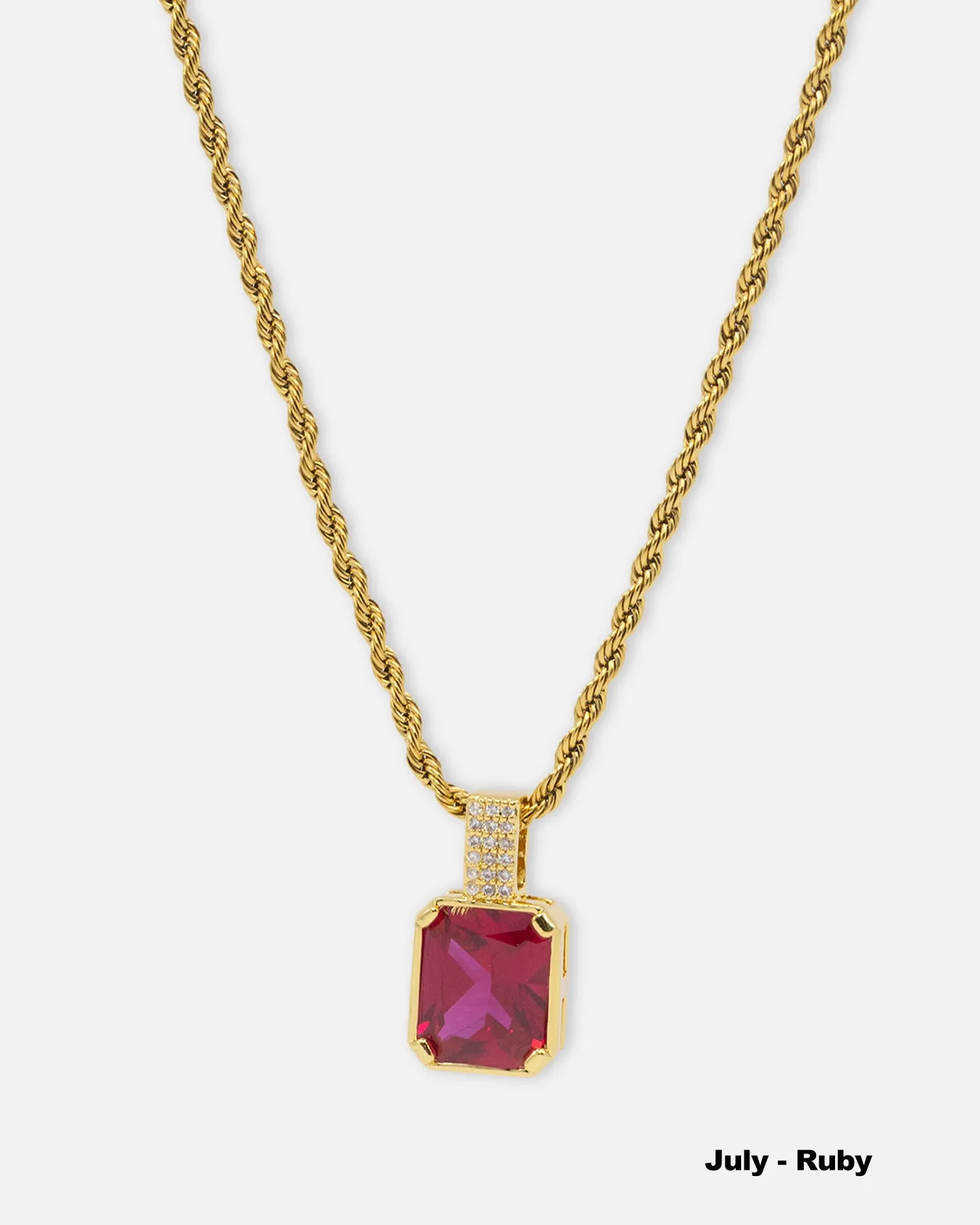 NXS Birthstone Pendant Iced Multi