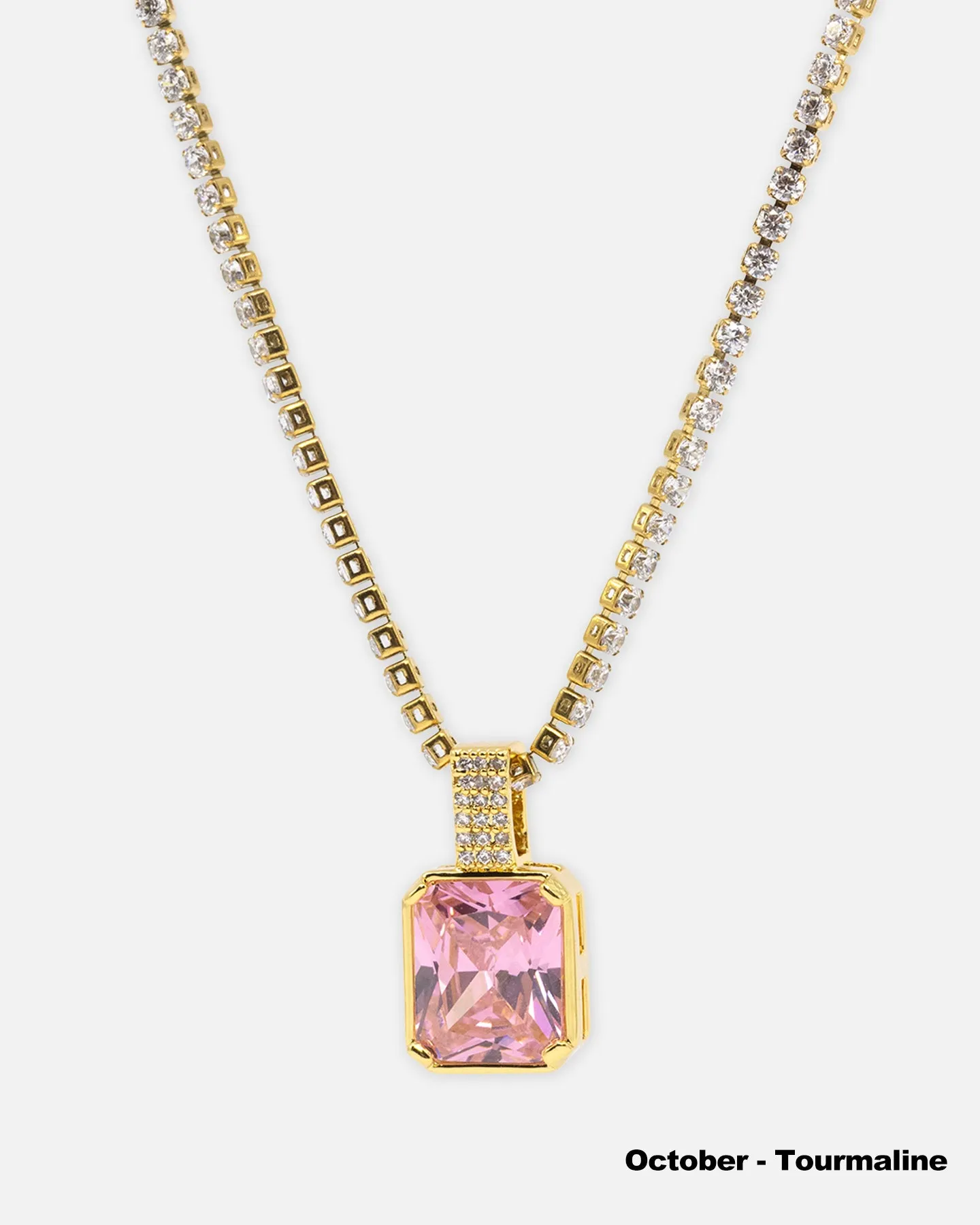 NXS Birthstone Pendant Iced Multi