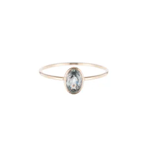 Oval Green Sapphire Wisp Ring