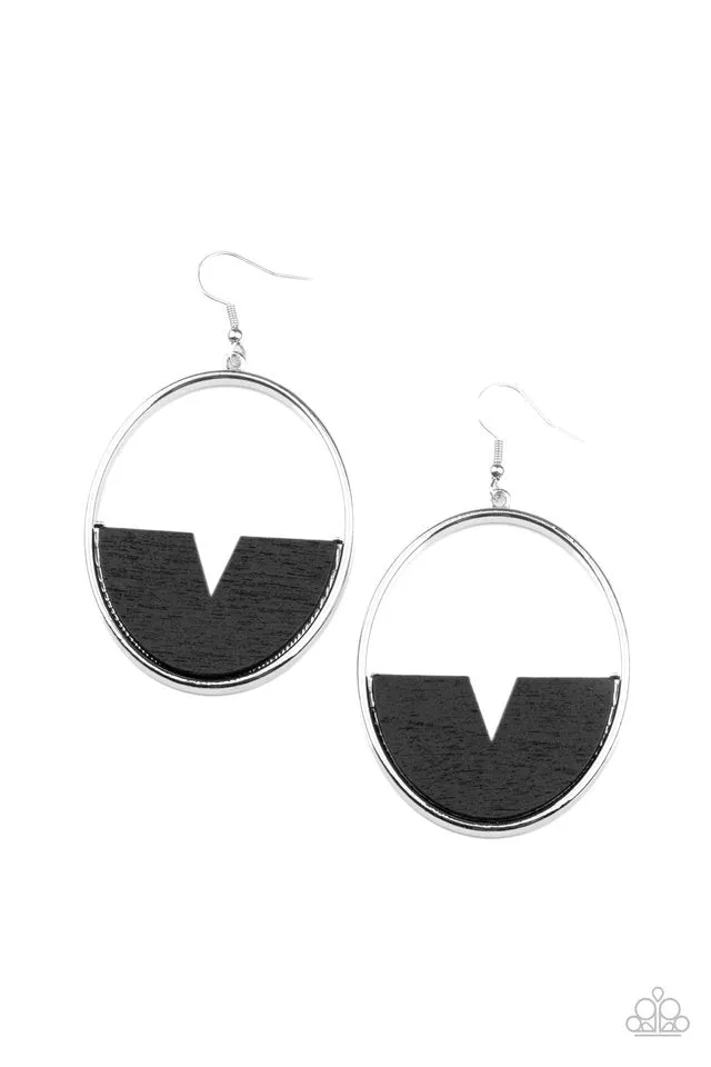 Paparazzi Earring ~ Island Breeze - Black