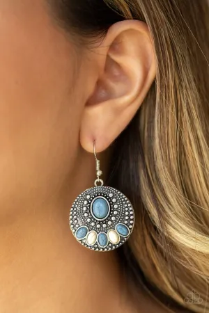 Paparazzi Earring ~ Sandstone Paradise - Blue