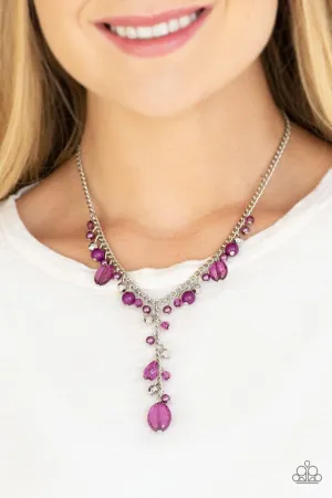 Paparazzi Necklace ~ Crystal Couture - Purple