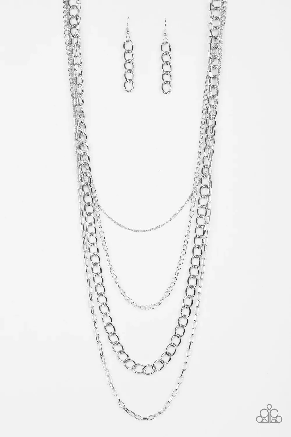 Paparazzi Necklace ~ Metro Metal - Silver