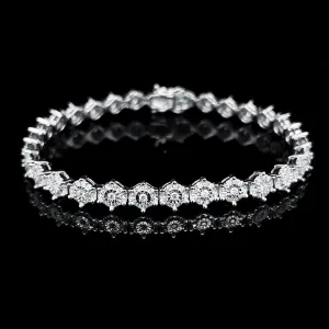 PREORDER | Hex Illusion Tennis Diamond Bracelet 14kt