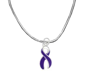 Purple Ribbon Necklaces