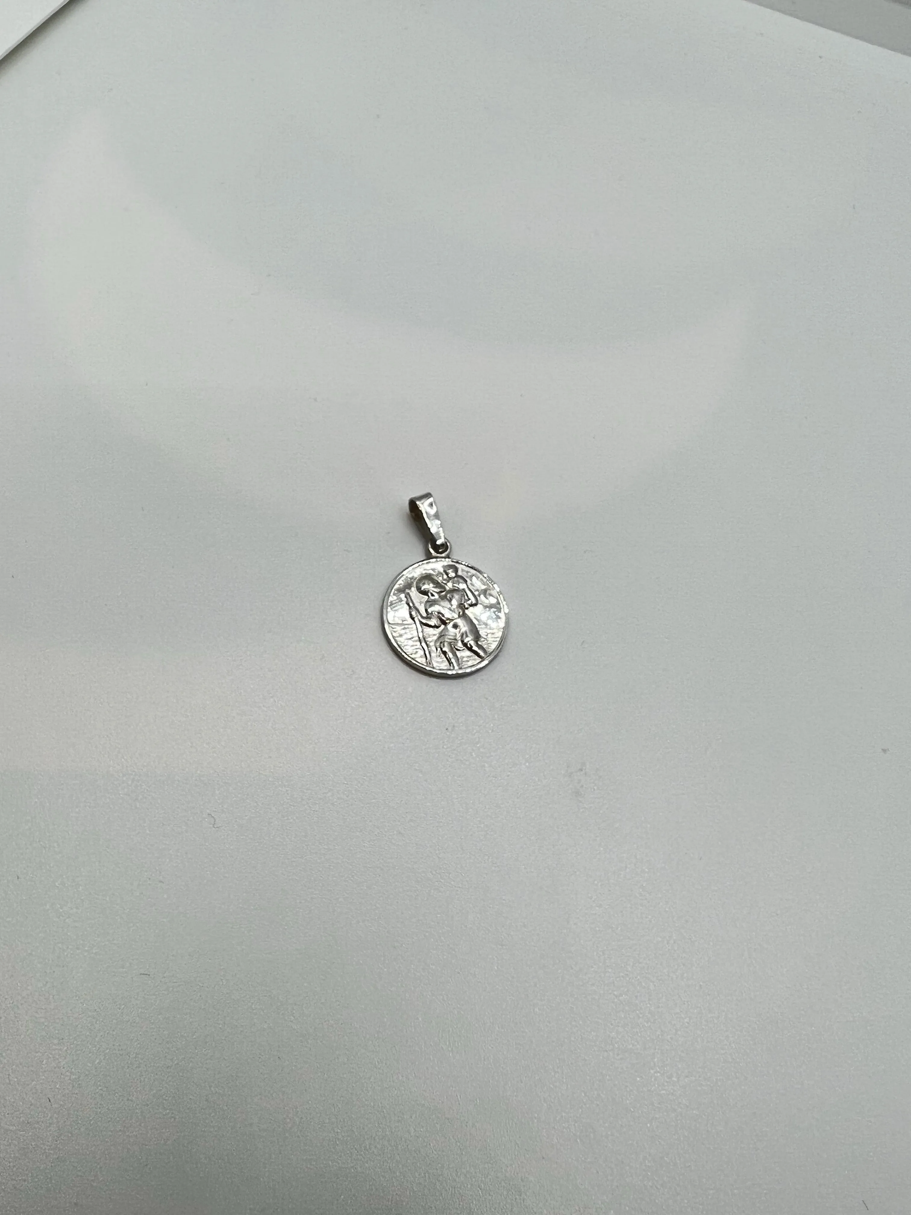 Real silver saint Christopher pendant