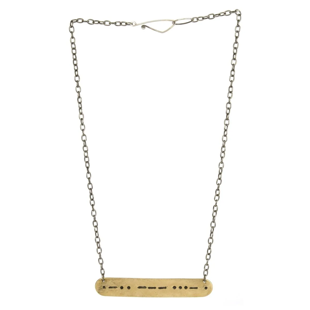 Recast Morse Code Romance necklace