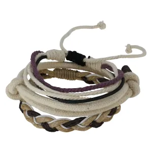 ShalinIndia Tan, White and Brown Braided Bracelet - Handmade - Layered Wrapped Bracelet - Perfect as an Anniversary Gift mens_jewelry_4354