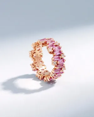 Shimmer Audrey Pink Sapphire Eternity Band