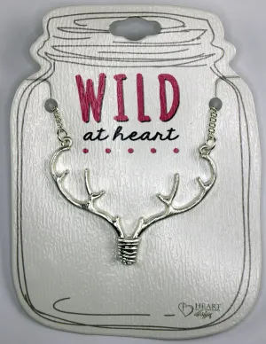 Silver Antler 18" Necklace 