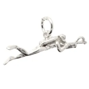 Silver Scuba Diver Charm