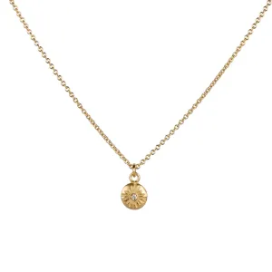 Small Lucia Diamond Vermeil Pendant