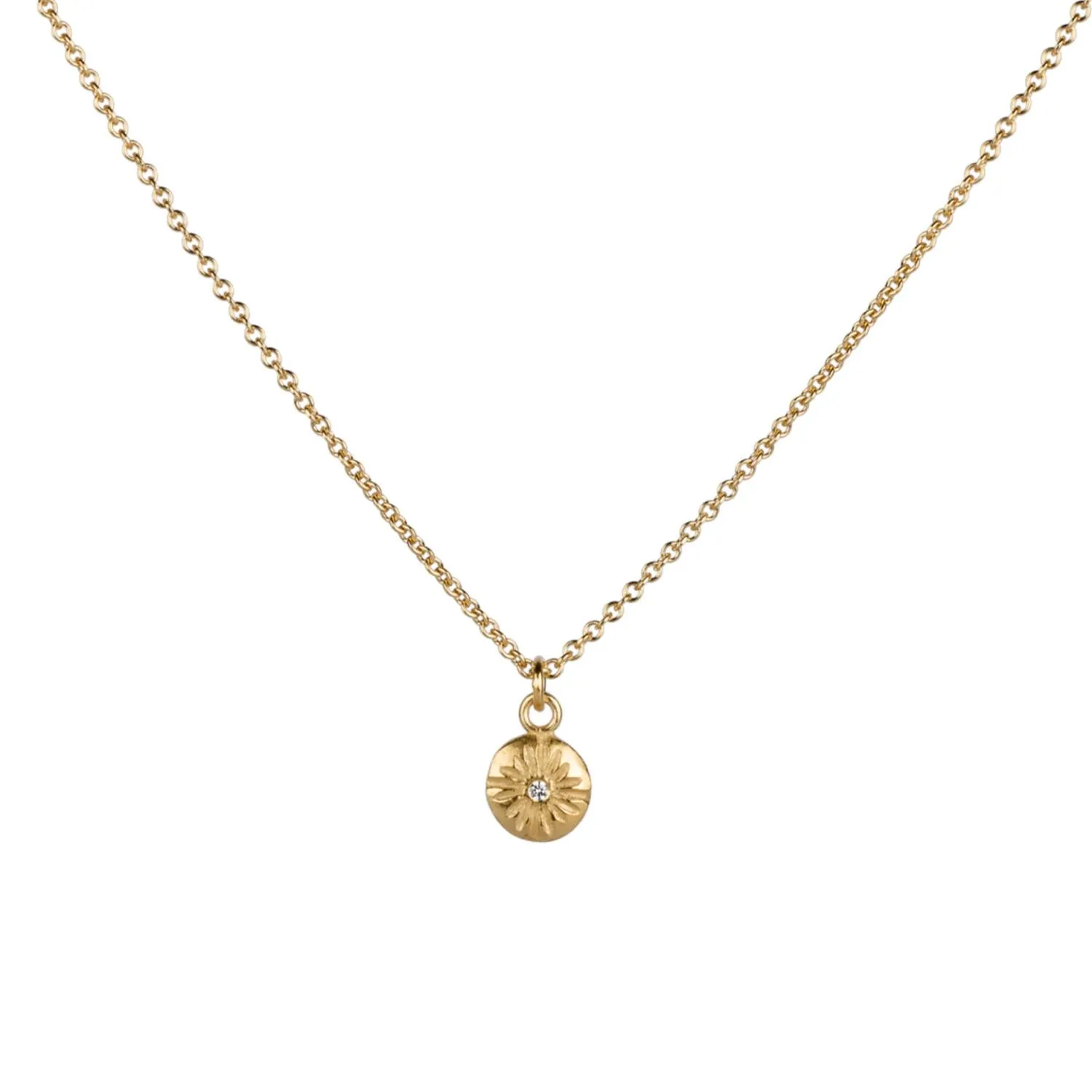 Small Lucia Diamond Vermeil Pendant