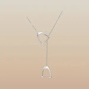 Sterling Silver Stirrup Chain Necklace