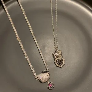 Sweet Kitty Flowers Necklaces KI456