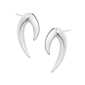 Talon Fine Large Earrings - 18ct White Gold