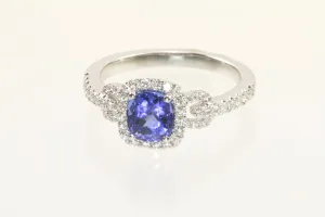 Tanzanite White Gold With Diamonds