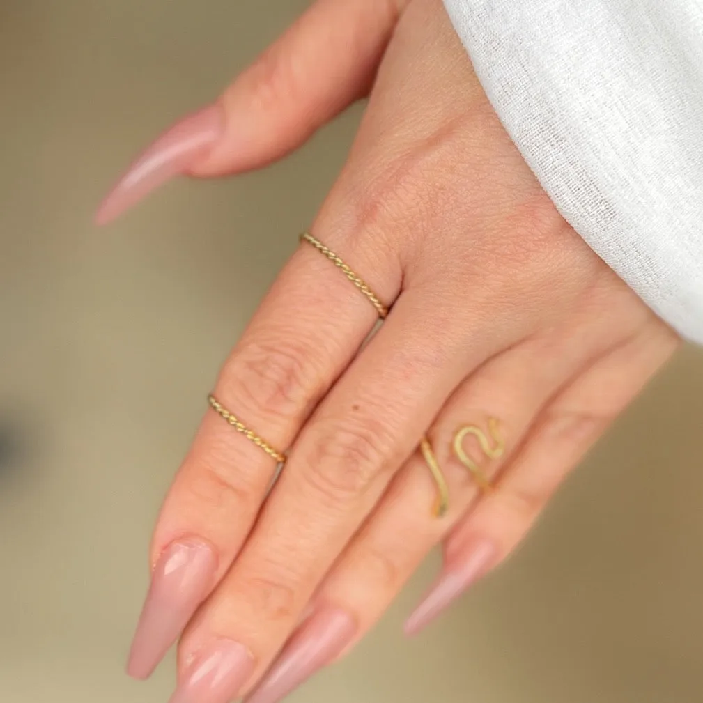 Tessa Twisted Chain Ring