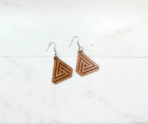 Triangle Earrings, Infinity Earrings, Geometric Earrings, Large Earrings