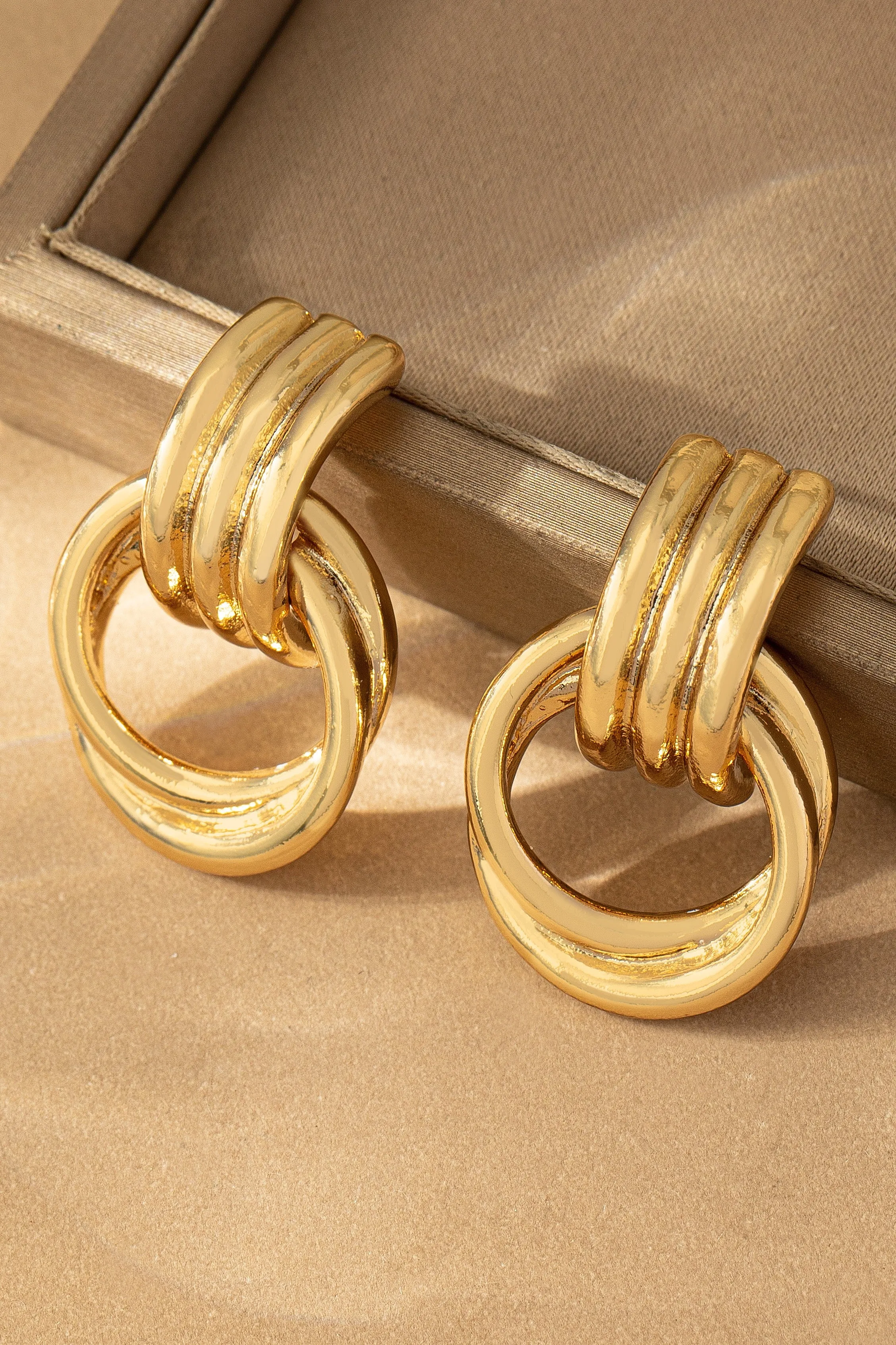 Twisted Harmony Hoop Earrings