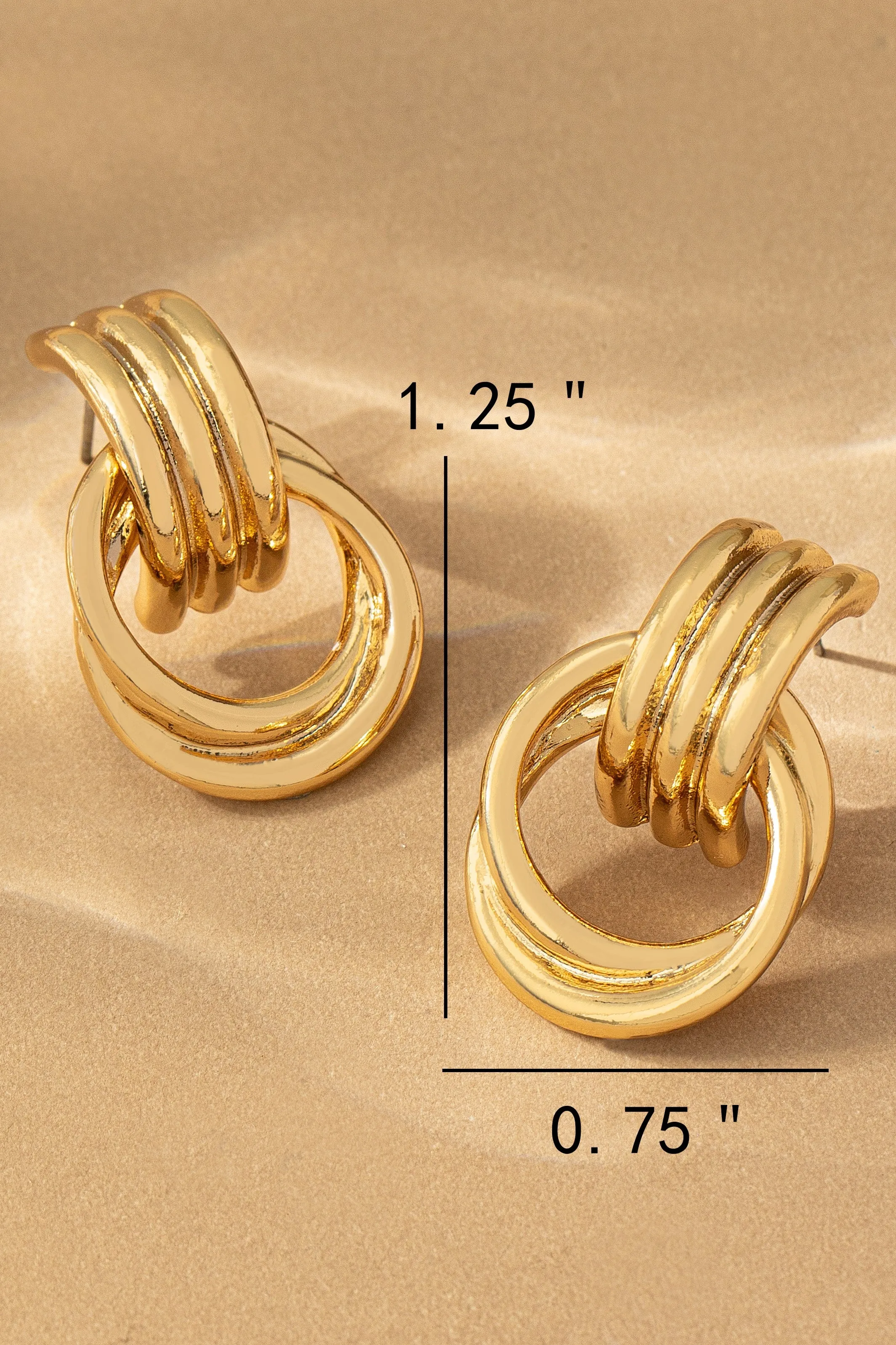 Twisted Harmony Hoop Earrings