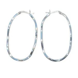 Wavey Hoop earrings large Oval