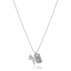 West Highland Terrier Personalised Silver Dog Tag Necklace