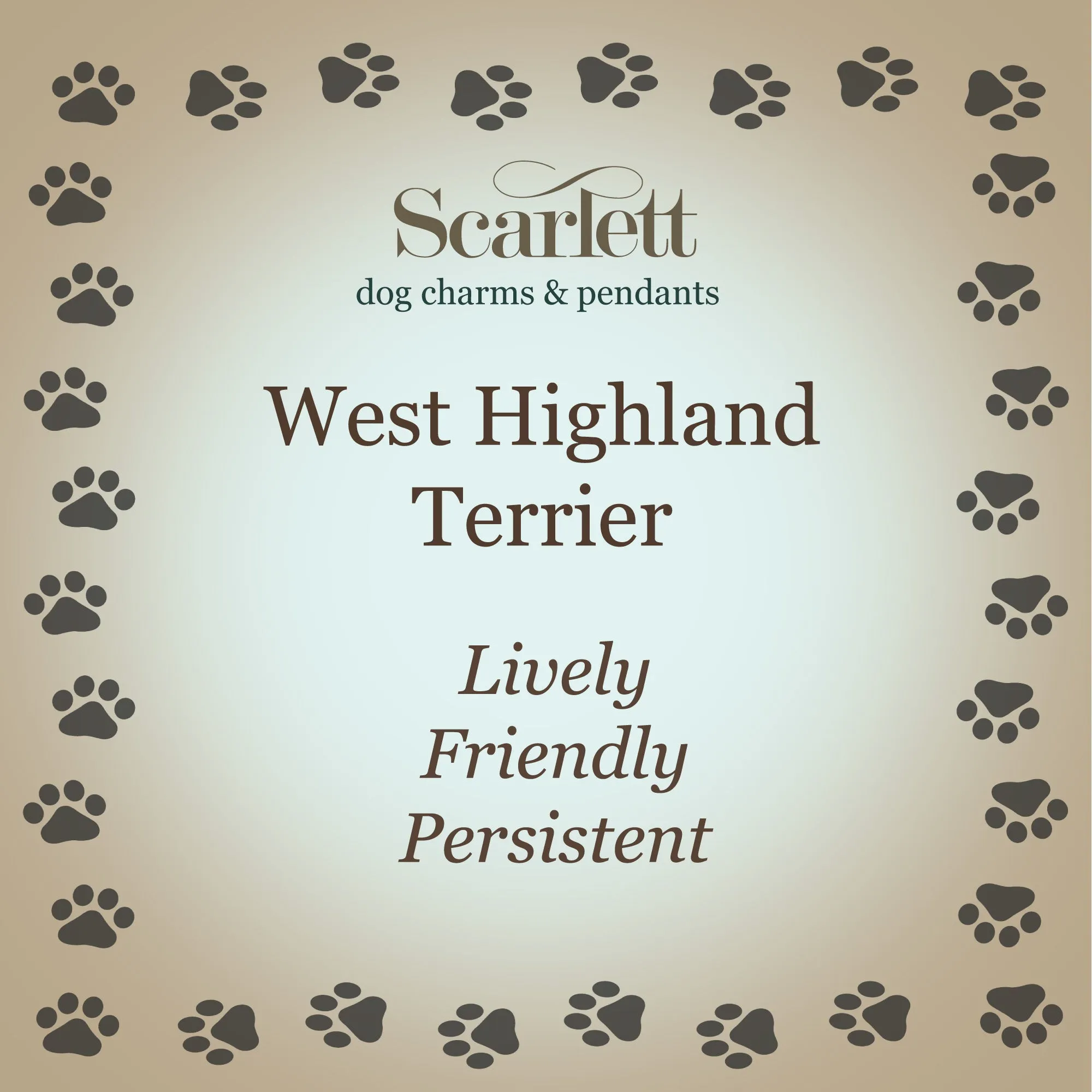 West Highland Terrier Personalised Silver Dog Tag Necklace