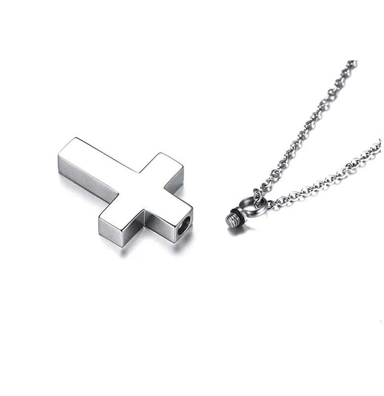 Women's Christian Necklace <br> Silver Cross Urn