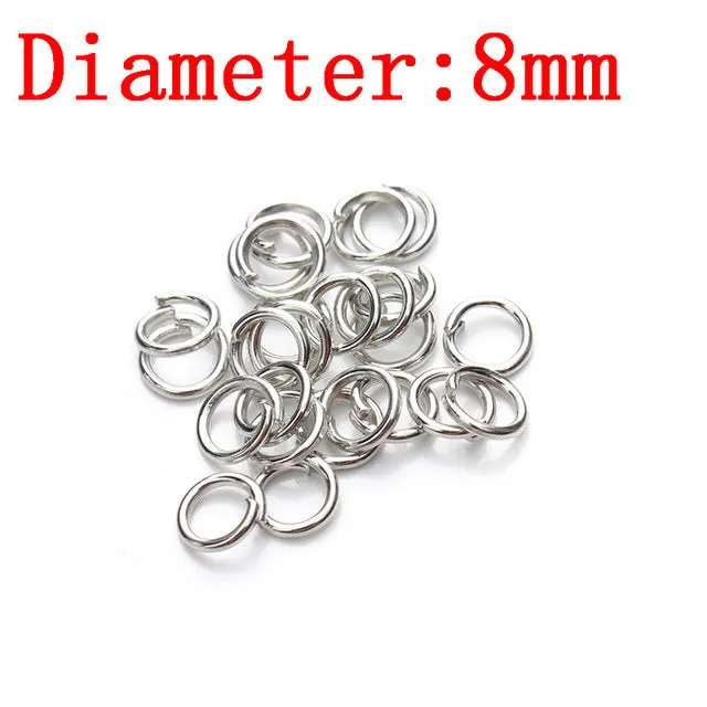 XINYAO 200pcs/bag 4 6 8 10 mm Metal Jump Rings Silver/Gold/Bronze Color Split Rings Connectors For Diy Jewelry Finding Making