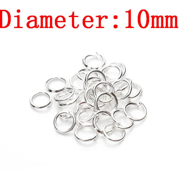 XINYAO 200pcs/bag 4 6 8 10 mm Metal Jump Rings Silver/Gold/Bronze Color Split Rings Connectors For Diy Jewelry Finding Making