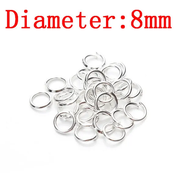 XINYAO 200pcs/bag 4 6 8 10 mm Metal Jump Rings Silver/Gold/Bronze Color Split Rings Connectors For Diy Jewelry Finding Making