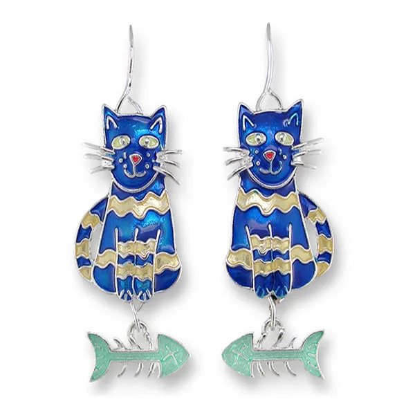 Zarah Zarlite Calypso Cat-Fish Pierced Earrings