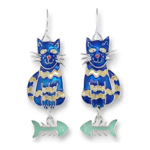 Zarah Zarlite Calypso Cat-Fish Pierced Earrings